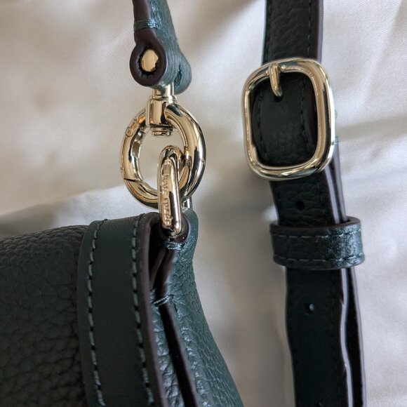 KATE SPADE Hudson Pebbled Leather Flap Convertible Shoulder Bag Northern Pine - Picture 7 of 16